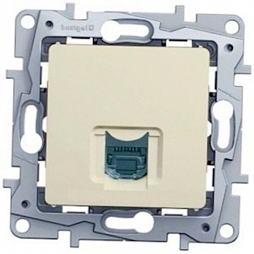 Розетка компьютерная 1xRJ45 Cat.5 ETIKA, бежевый 672341 Legrand