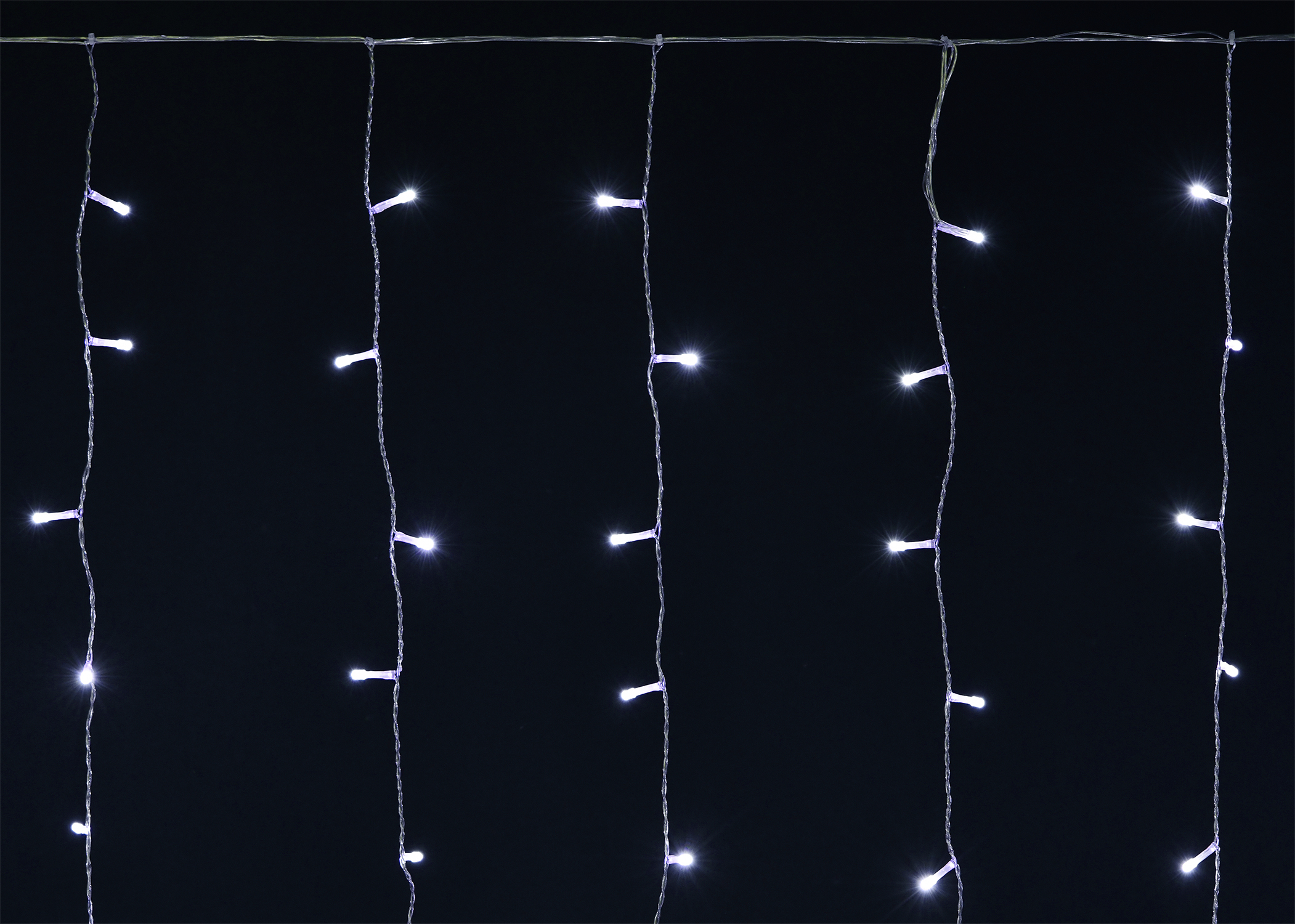 LIGHTING Гирлянда бахрома 4,5х0,7м 200 светодиодов белый свет IP44 прозрачный шнур 3м 230В транзит LGDU301-2-200-L3-T-S-44 IEK
