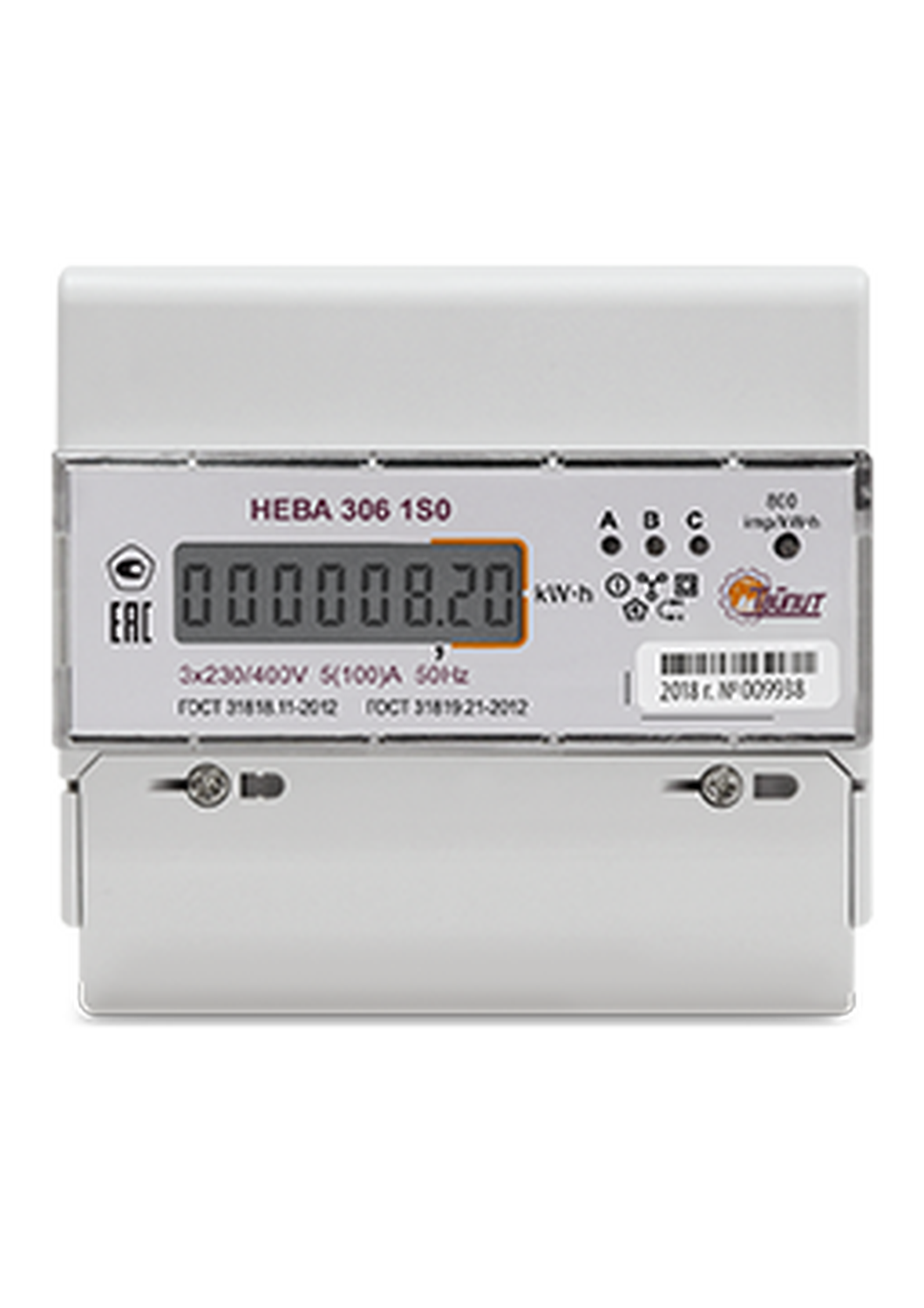 Счетчик НЕВА 306 3ф 5-100А 1 класс точн. ЖКИ Тайпит 6056055