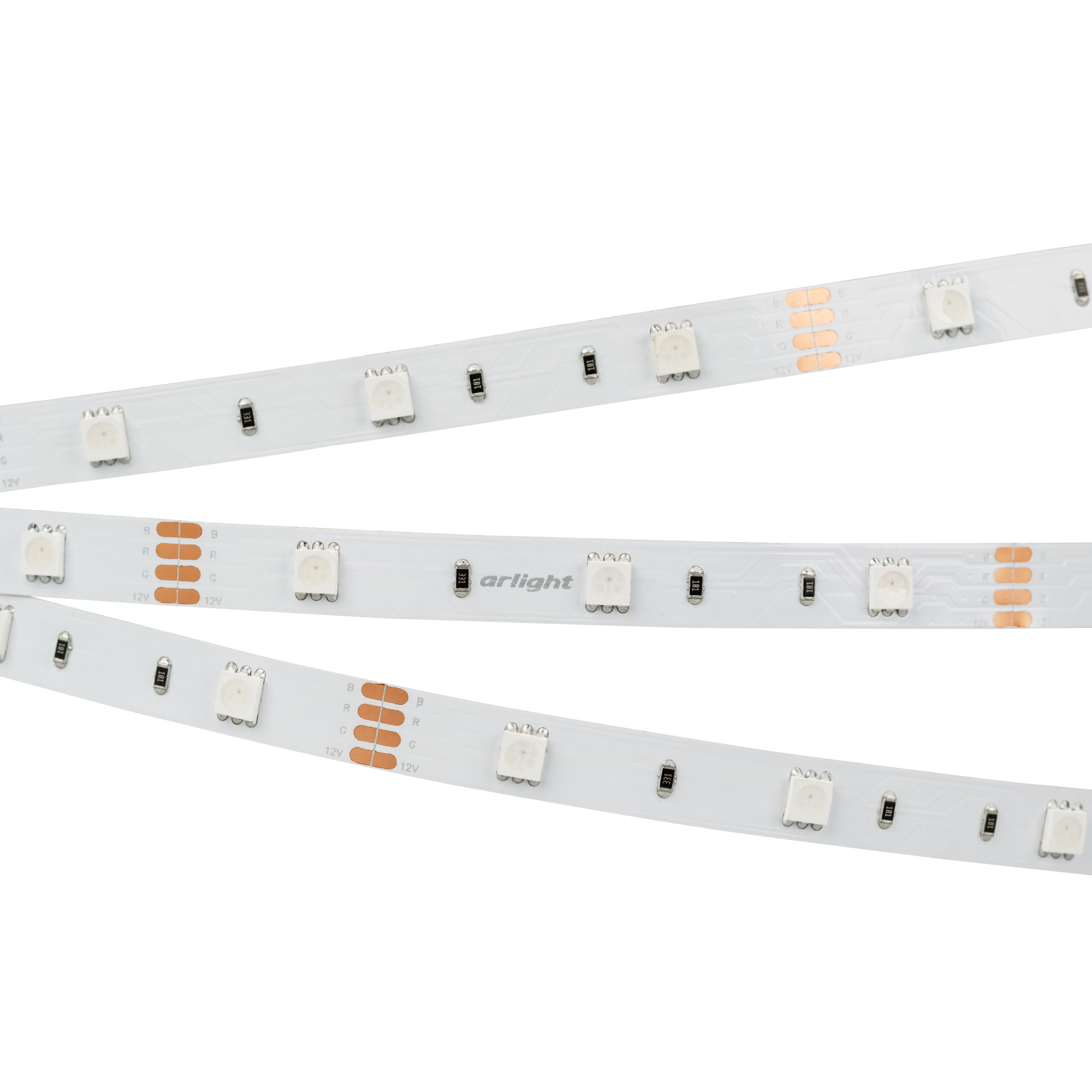 Лента LED RT 2-5000 12V RGB (5060, 150 LED, LUX) (ARL, 7.2 Вт/м, IP20) 010596(B) Arlight