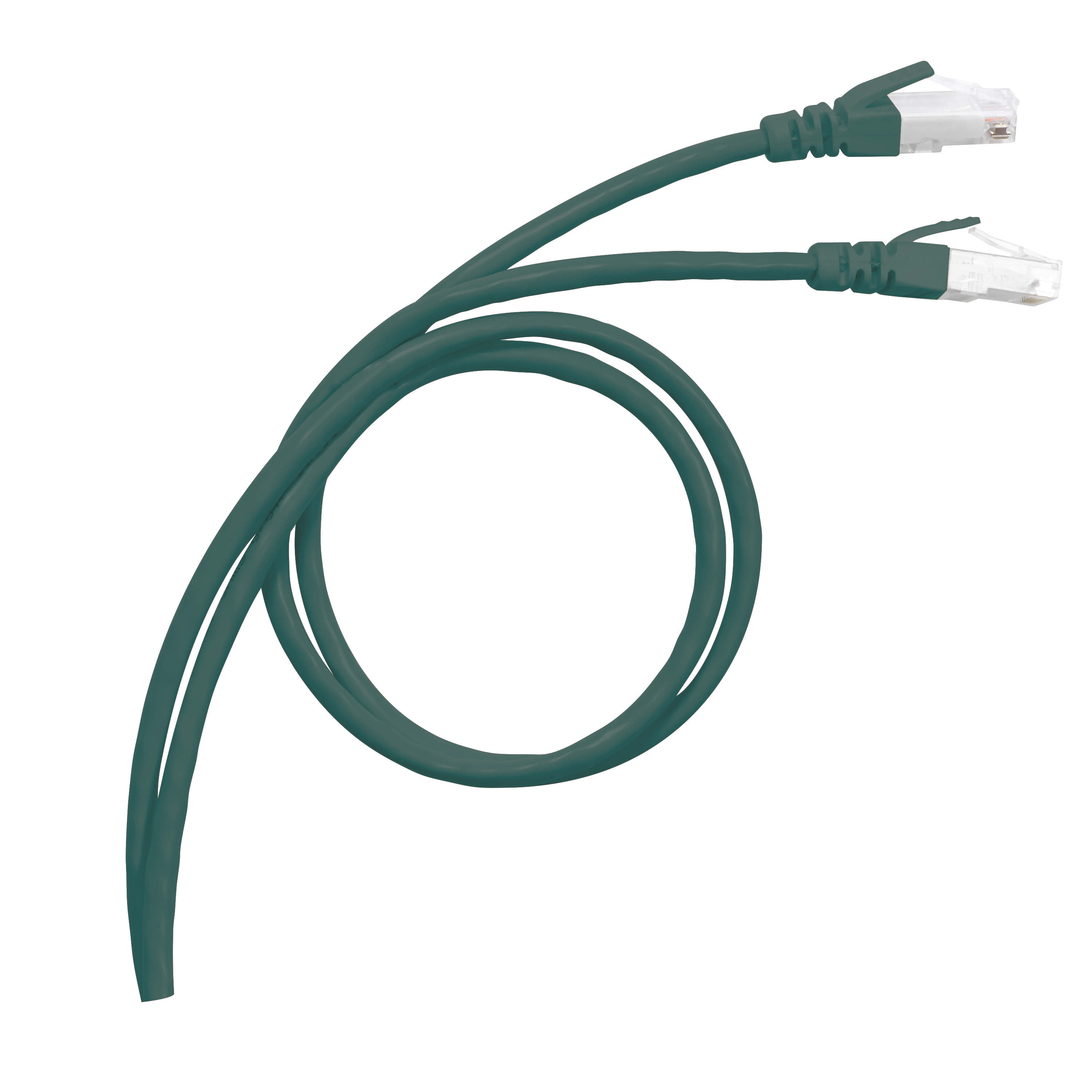 Шнур коммутационный RJ 45 - категория 8 - S/FTP - LSZH - экранированный - 2 м - зеленый 033710 Legrand