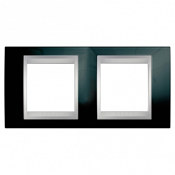 Рамка 2 поста UNICA TOP, горизонтальная, родий MGU66.004.093 Schneider Electric