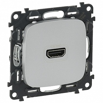 Розетка HDMI VALENA ALLURE, алюминий 754717 Legrand