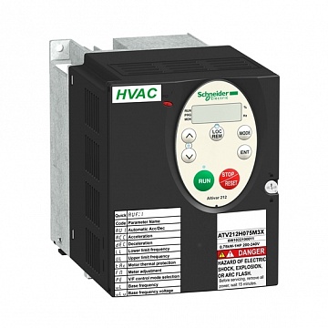 Преобразователь частоты ATV212 0,75 КВТ 240В IP21 ATV212H075M3X Schneider Electric