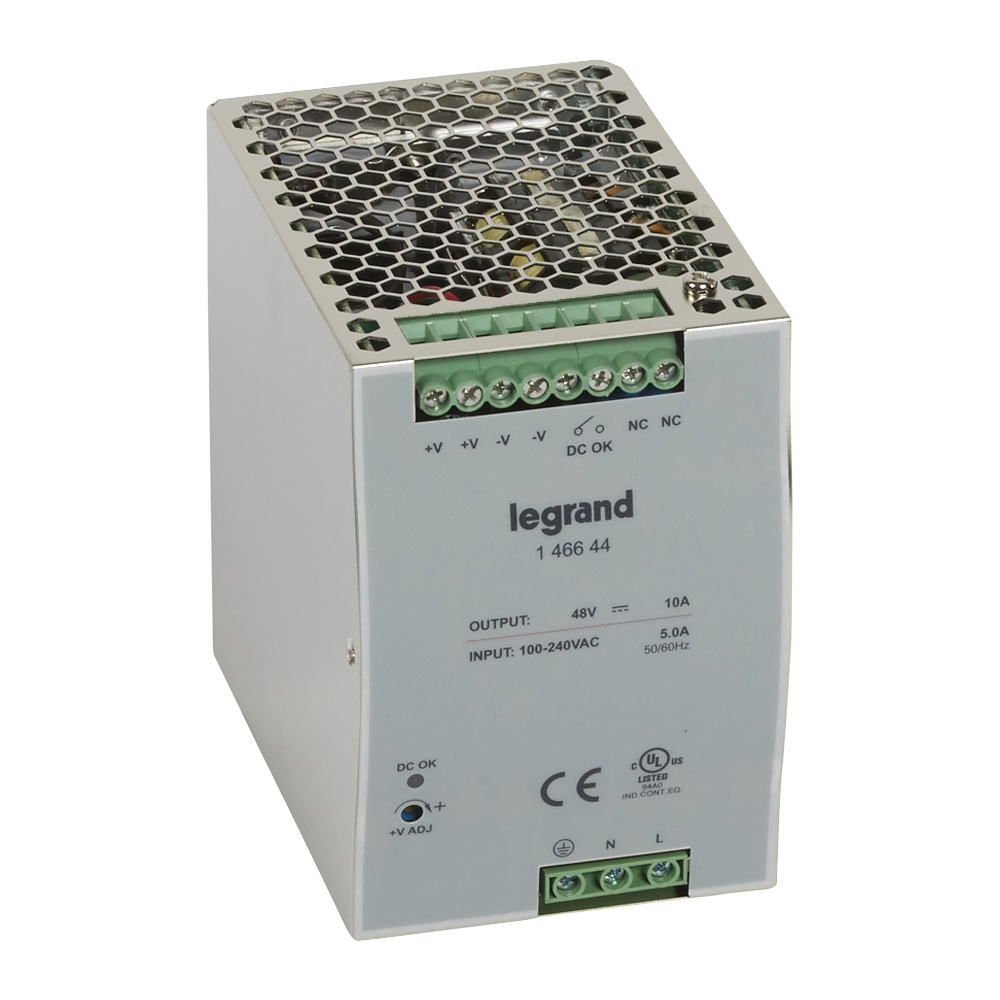 1-фазный Импульсный источник питания 48В 480Вт 10A 146644 Legrand
