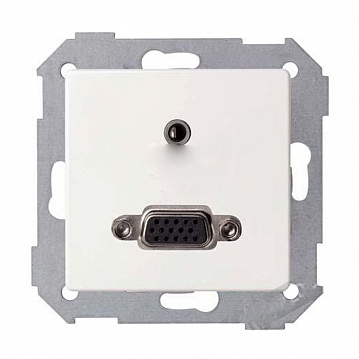 Розетка 2RCA+mini-jack 75, черный 7501092-039 Simon