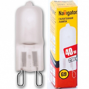 Лампа галогенная 94 232 JCD9 40W frost G9 230V 2000h 94232 Navigator