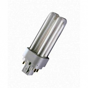Лампа энергосберегающая КЛЛ DULUX D/E 18W/830 G24Q-2 10X1 4050300327211 OSRAM