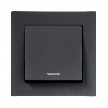 Выключатель 1-клавишный ATLASDESIGN, с подсветкой, скрытый монтаж, карбон ATN001013 Schneider Electric