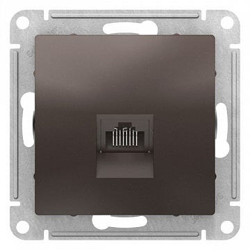 Розетка компьютерная 1xRJ45 Cat.5 ATLASDESIGN, мокко ATN000683 Schneider Electric