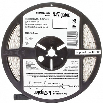 СД Лента светодиодная 71 763 NLS-3528СW60-4.8-IP65-12V R5 71763 Navigator