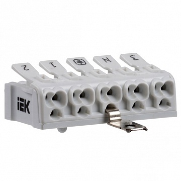 Клемма пружинная соединительная КСПнз5-3L+N+PE UKZ-B06-5P-H1-E1-10 IEK