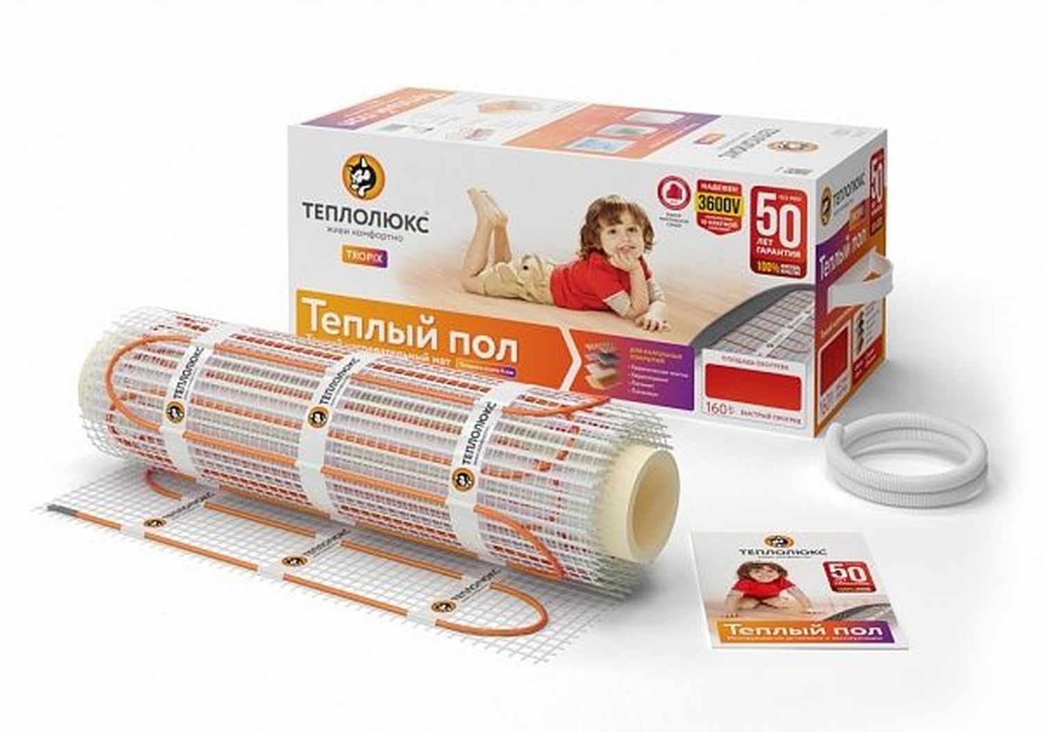 Комплект "Теплый пол" (мат) Tropix МНН 160Вт/1.0кв.м Теплолюкс 2206223