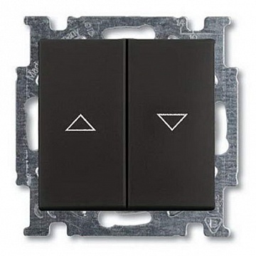 Выключатель для жалюзи 2-клавишный кнопочный BASIC55, chateau-black 1413-0-1098 ABB