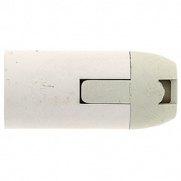 Патрон Е14 пластиковый подвесной термостойкий пластик бел. LHP-E14-s  EKF