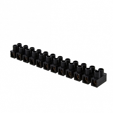 Клеммная колодка 12мм 16А полистирол черная (уп.10шт.) plc-KK-12-16-ps-b EKF
