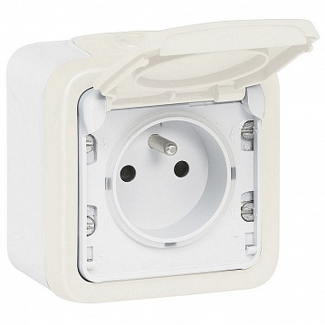 Plexo55 коробка 1-ная для накл. монтажа с сальниками, белая 069689 Legrand