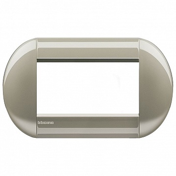 Рамка 4 модуля LIVING LIGHT, горизонтальная, титан LNB4804TC Bticino