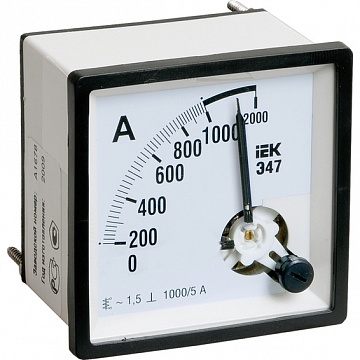 Амперметр щитовой IEK Э47 50А AC, аналоговый, кл.т. 1,5 код. IPA20-6-0050-E IEK