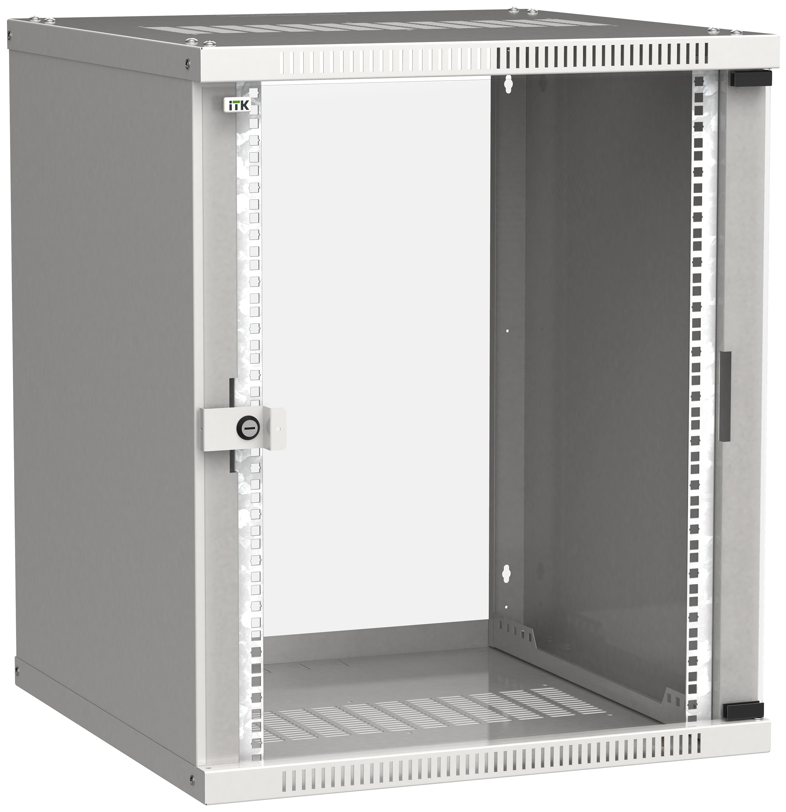 ITK Шкаф настенный LINEA WE 15U 600х650мм дверь стекло серый LWE3-15U67-GF IEK