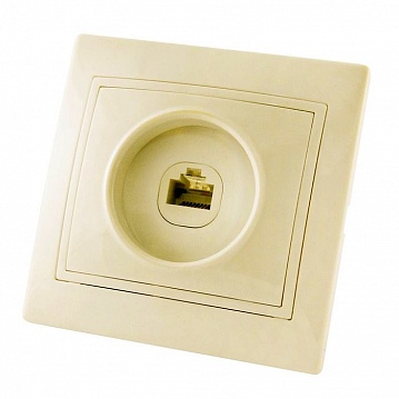 Розетка телефонная 1xRJ11 ТАЙМЫР, бежевый SQ1814-0120 TDM