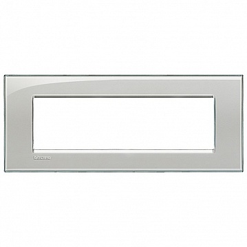 Рамка 7 модулей LIVING LIGHT, горизонтальная, серое небо LNA4807KG Bticino