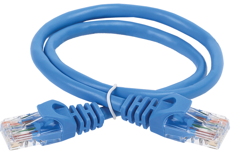 ITK Коммутационный шнур (патч-корд) кат.6 UTP PVC 3м синий PC03-C6U-3M IEK