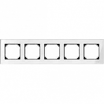 Рамка 5 постов MERTEN M-ELEGANCE, бриллиантовый белый MTN404519 Schneider Electric