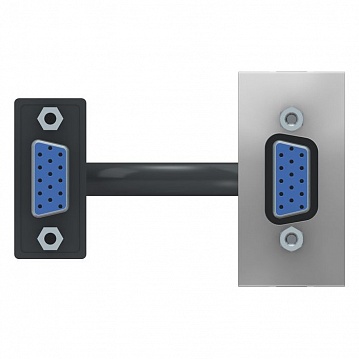 Розетка VGA UNICA MODULAR, алюминий NU343230 Schneider Electric