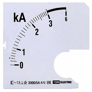 Шкала Ш72 3000/5А-1,5 (для А72 Х/5А) SQ1102-0209 TDM