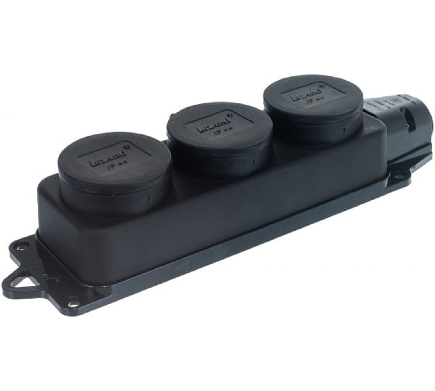 Розетка наружной установки 3х2Р+РЕ 1х16А 220v каучук 106-0400-0101/101 Lezard
