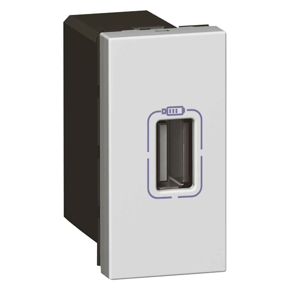 USB роз. д/зарядки одинар. Алю 079391 Legrand