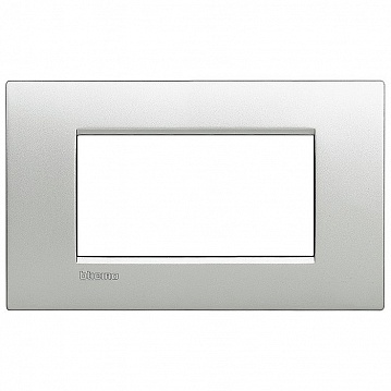 Рамка 4 модуля LIVING LIGHT, алюминий LNC4804TE Bticino