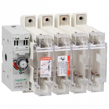 Рубильник с предохранителем TeSys GS 160А 4P, 00 GS2LLG4 Schneider Electric
