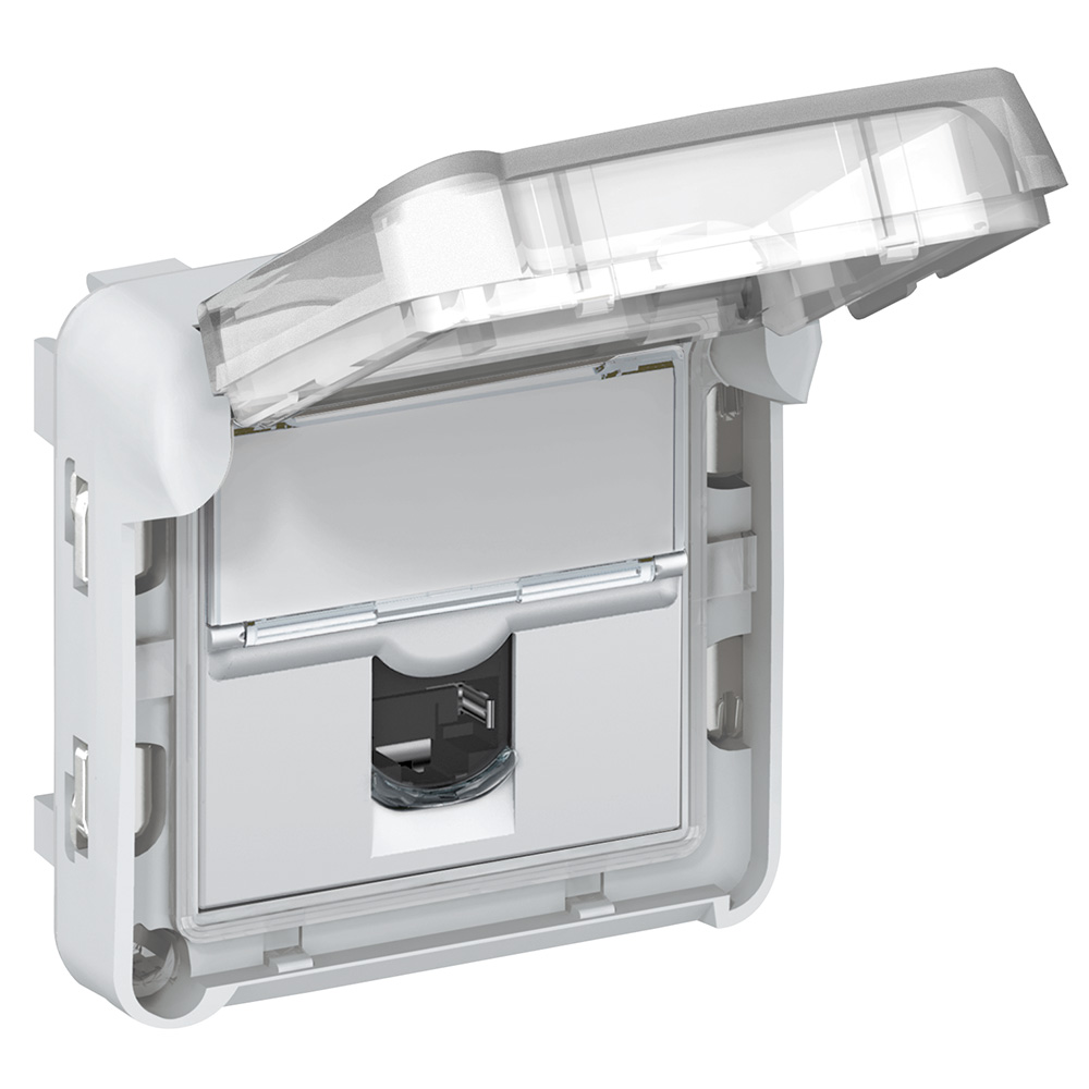 Розетка RJ 45 - Программа Plexo - категория 5е - UTP - IP 55 с закрытым клапаном - IK 07 069556 Legrand