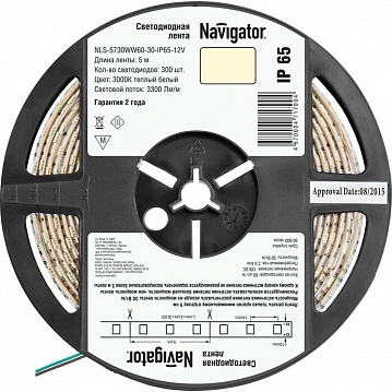 СД Лента светодиодная 71 700 NLS-5730WW60-30-IP65-12V R5 71700 Navigator