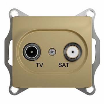 Розетка TV-SAT GLOSSA, проходная, титан GSL000498 Schneider Electric