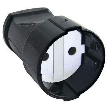 Кабельная розетка 2P 10А 250В, черный, SQ1806-0130 SQ1806-0130 TDM