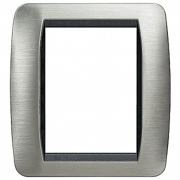 Рамка 3+3 модуля LIVING LIGHT, тертая сталь L4826ACS Bticino