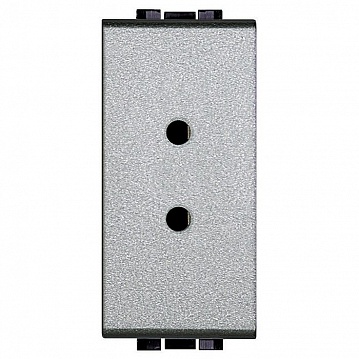 Розетка LIVING LIGHT, скрытый монтаж, алюминий NT4291 Bticino