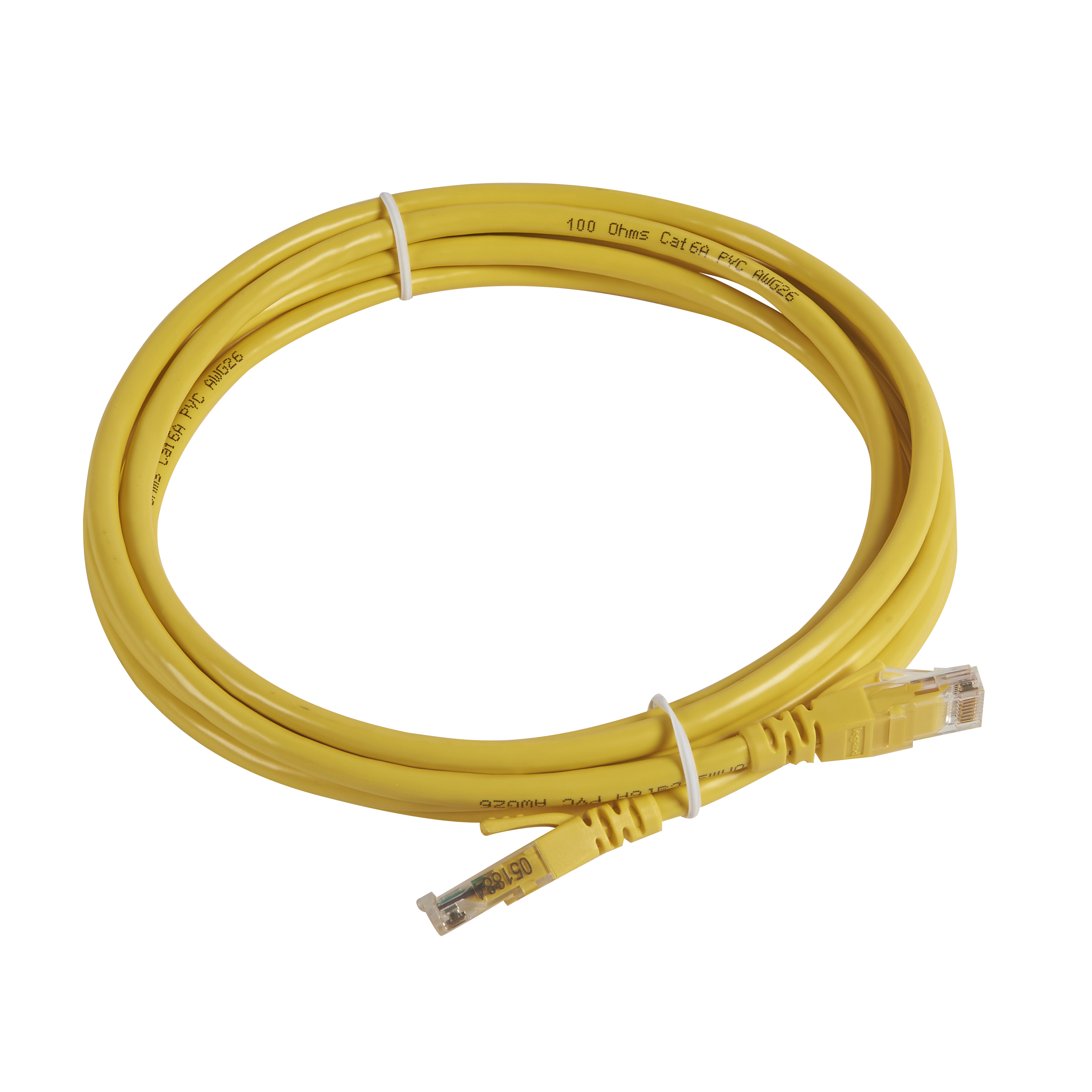 Шнур коммутационный RJ 45 - категория 6a - U/UTP - PVC - неэкранированный - 5 м - желтый 051885 Legrand