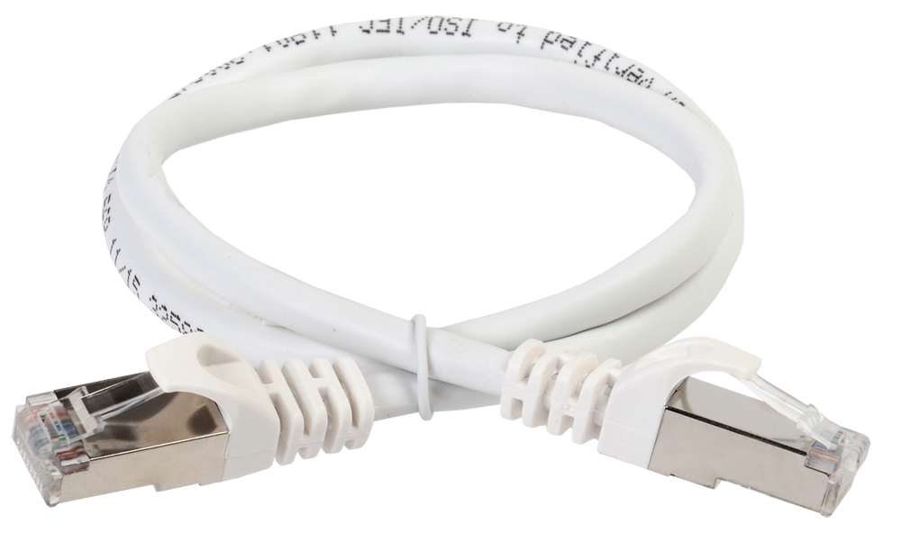 ITK Коммутационный шнур (патч-корд) кат.5E FTP 0,5м белый PC08-C5EF-05M IEK