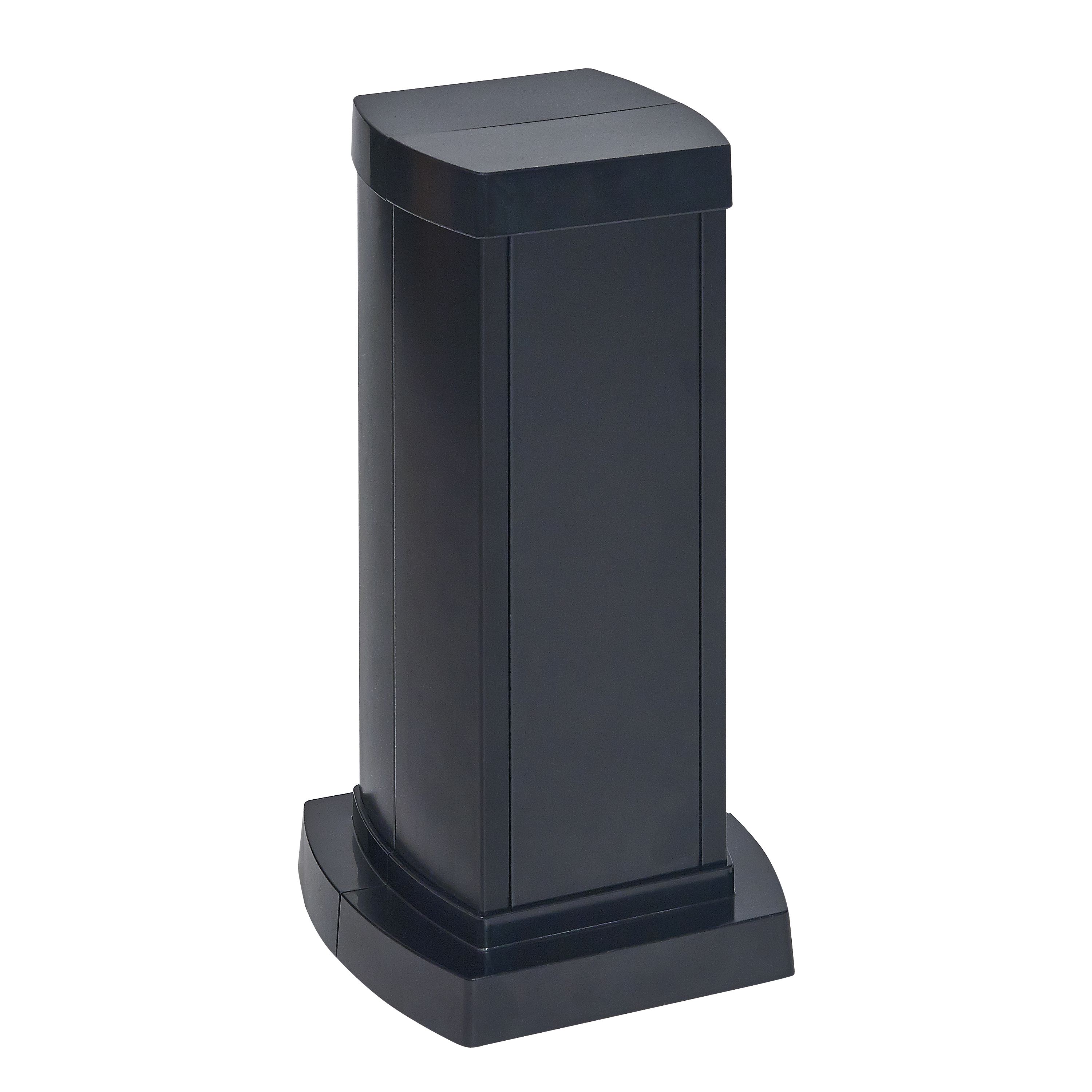Универсальная мини-колонна алюминиевая с крышкой из алюминия 2 секции, высота 0,3 метра, цвет черный 653122 Legrand