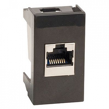 Розетка компьютерная 1xRJ45 Cat.5 VIVA, черный 45248 DKC