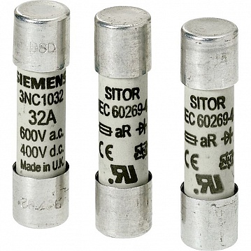 ПЛАВКАЯ ВСТАВКА цилиндрИЧЕСКАЯ SITOR AR 4 A, 660 V AC/700 V DC 3NC1404 Siemens