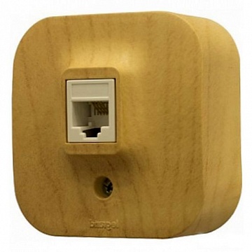 Розетка телефонная 1xRJ11 QUTEO, светло-коричневый 782274 Legrand