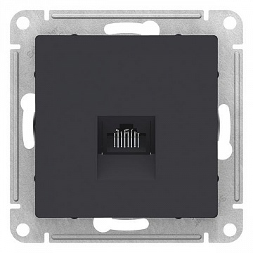 Розетка компьютерная 1xRJ45 Cat.5 ATLASDESIGN, карбон ATN001083 Schneider Electric