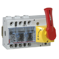 Выключатель-разъединитель Vistop - 125 A - 3П - рукоятка спереди - красная рукоятка / желтая панель 022334 Legrand