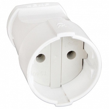 Гнездо штепсельное ЛОНДОН 2P 10А 250В, белый, ASG10-10 ASG10-10 EKF