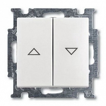 Выключатель для жалюзи 2-клавишный кнопочный BASIC55, chalet-white 1413-0-1102 ABB